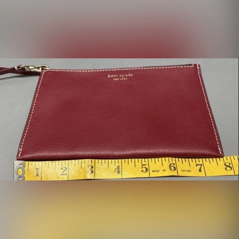 Kate Spade Burgundy Wristlet Clutch Like New